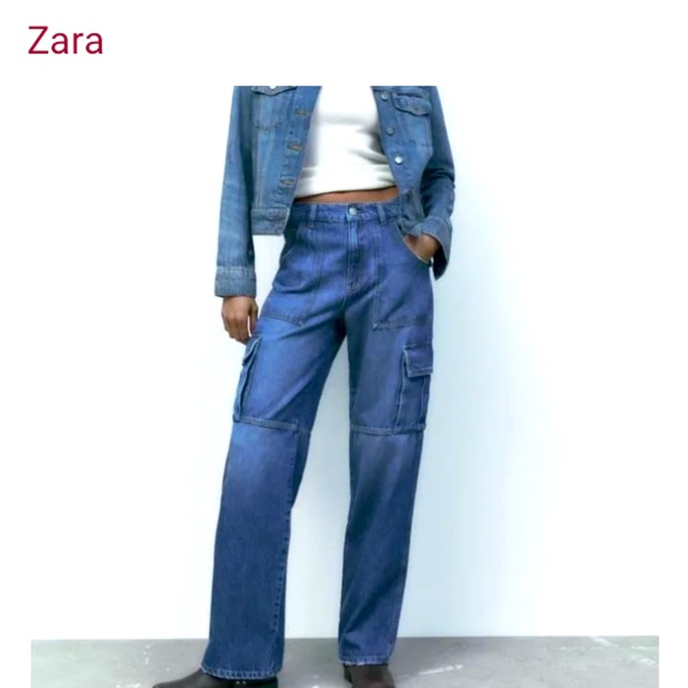 Zara Cargo denim pants